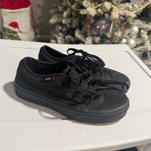 Vans All-Black Canvas Sneakers